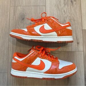 Nike Orange and White Dunk